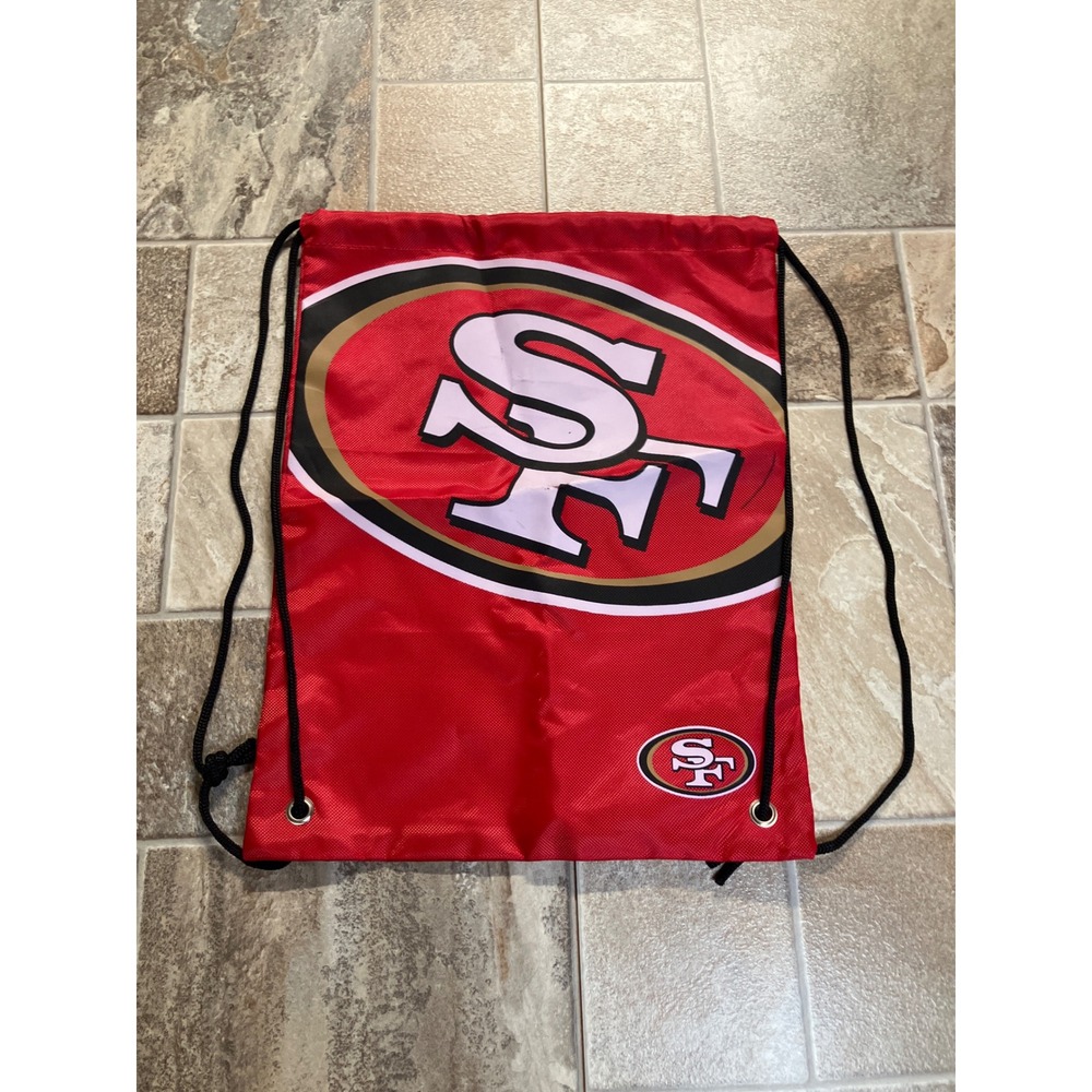 San Francisco 49ers NFL Red Drawstring Gym Bag Sackpack‎